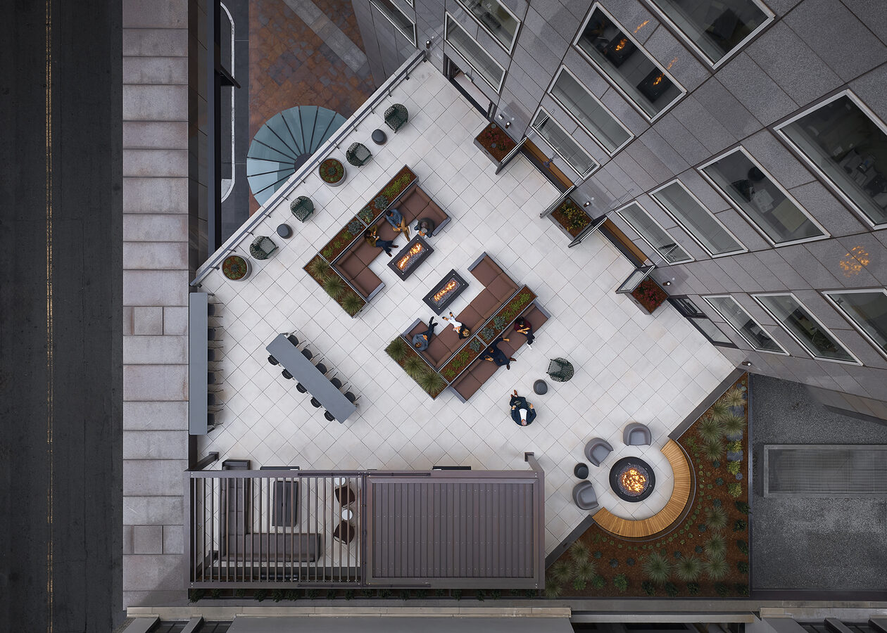 Club345 sun deck from above